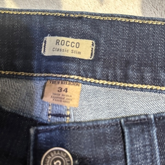 True Religion Rocco Classic slim Men's jeans  - Dark Blue size 34 - Picture 3 of 10